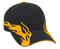 Otto Flame Pattern Brushed Cotton Twill Sandwich Visor Pro Style  58-755