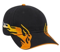 Otto Flame Pattern Brushed Cotton Twill Sandwich Visor Pro Style  58-755
