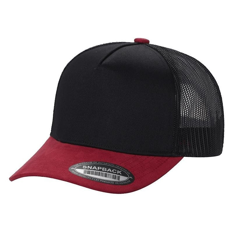 WAYCAP TCMS 5-Panel Mesh Back Trucker Hat with Suede Bill