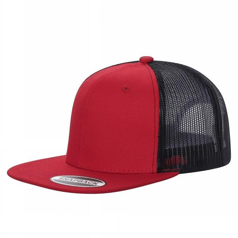 WAYCAP 6FTM 6 Panel Flat Bill Mesh Trucker Hat