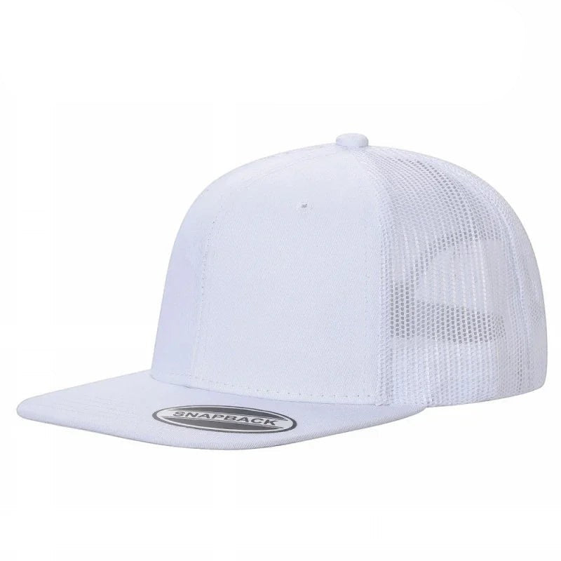 WAYCAP 6FTM 6 Panel Flat Bill Mesh Trucker Hat